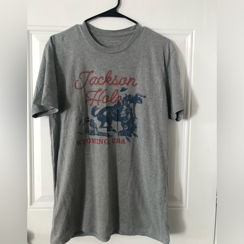 Gray Jackson Hole, Wyoming Graphic women’s size Large T-Shirt